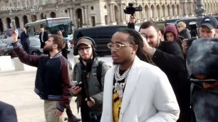 'Quavo and Takeoff - Off-White Menswear fashion show - 15.01.2020'