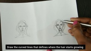 'How to Draw Hair in Fashion Illustration | How to Draw Hairstyle for Fashion Figure'