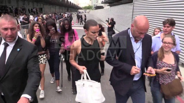 'Irina Shayk coming out the 2014 Givenchy Menswear fashion show in Paris'