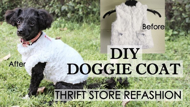 'EASY DIY Dog Coat Refashion - making cute dog clothes from baby clothes'