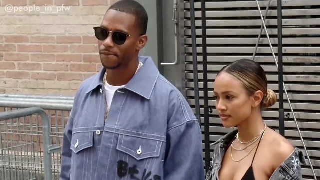 'Karrueche Tran and Victor Cruz - Off-White Menswear fashion show - 19.06.2019'