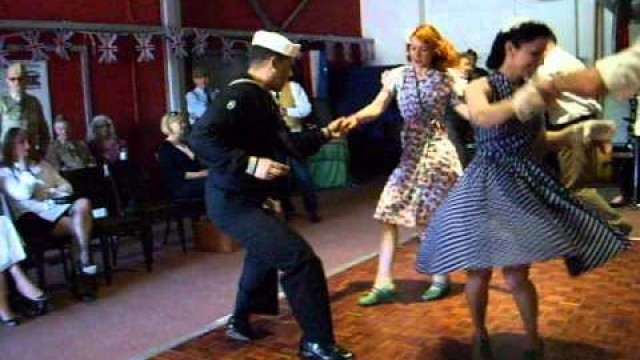 '1940s style swing dancing'