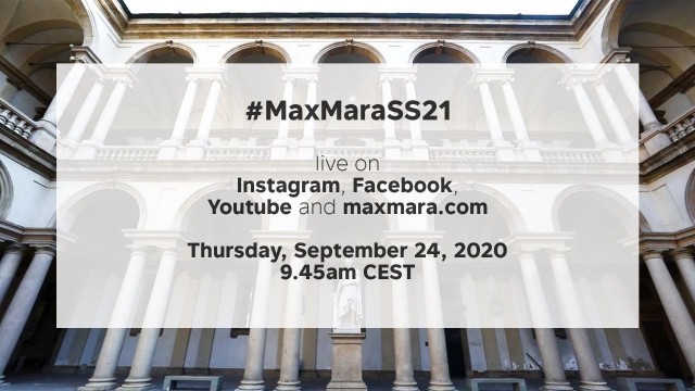 'Max Mara Spring Summer 2021 Live Fashion Show'