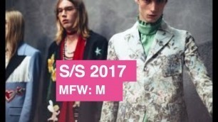 'Gucci Spring Summer 2017 Men\'s Runway Show | Global Fashion News'