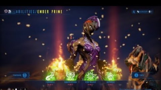 'Warframe Ember prime fashion frame Build Starfire'