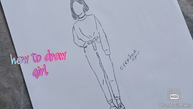 'how to draw girl with stylish clothes #drawing #fashion'