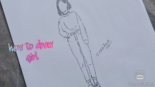 'how to draw girl with stylish clothes #drawing #fashion'