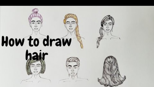 'How to draw Hair | Hair rendering | fashion illustration'