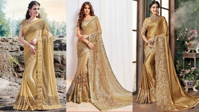 'Latest sari designs|| new arrival sari collection 2019 || beautiful party wear sari designs||'