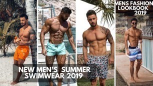 'New Men’s Swimwear Fashion 2019 | Men\'s Beach  Swimwear and Underwear Inspiration | Shirtless Model'