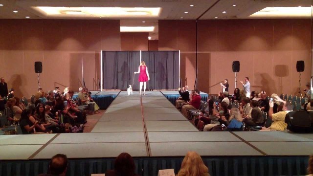 'Supermodel Kristy Hinze Clark and LEGITIMUTT co-founder closes out pet fashion show'