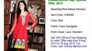 'Enjoy Flat 15% Discount on this Independence Day 2013 | gravity-fashion.com'