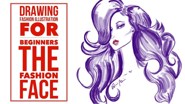 'How to Draw Fashion Illustration for Beginners Drawing The Fashion Face & Big Hair on Procreate App'