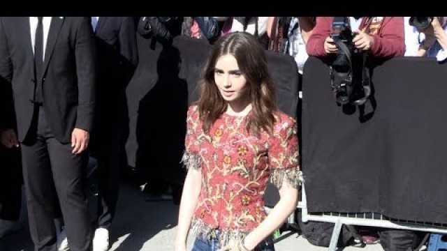 'Lily Collins, Liu Wen and more at the Chanel Couture Fall Winter 2017 fashion show in Paris'