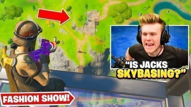 'Skybasing in Famous YouTuber\'s Fortnite FASHION SHOWS for 24 hours...'