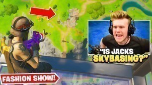 'Skybasing in Famous YouTuber\'s Fortnite FASHION SHOWS for 24 hours...'