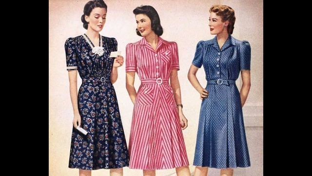 'Women\'s Fashion of the 1940s (MUSIC FREE VERSION) for ASMR / Relaxation'