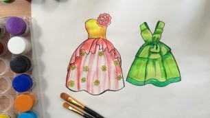 'How to draw fashion clothes for kids | How to draw dresses for kids 8 | Art for kids'