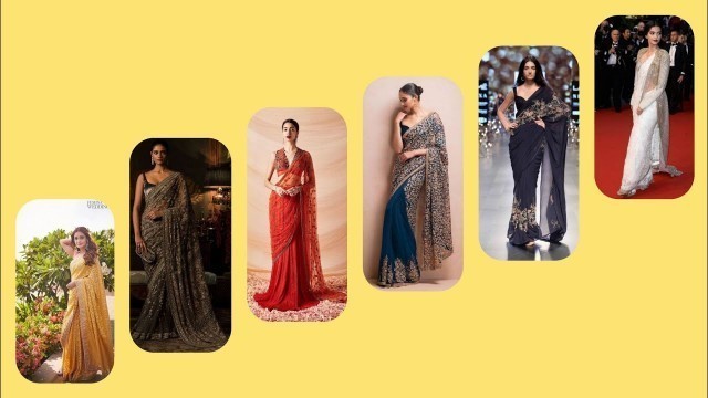 'Sari design and styles# letest and unique fancy sarees ideas 2020 collections #by Sunshine Creation'