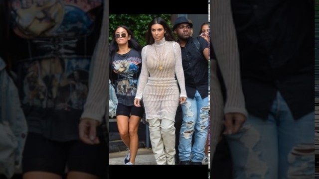 'Kim Kardashian Steps Out for Yeezy Season 4 Show'