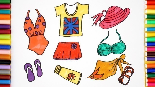 'How to draw fashion clothes for kids | How to draw dresses for kids'