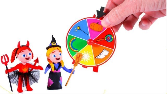 'FUNNY KIDS & THE FASHION WHEEL OF FORTUNE ❤ Play Doh Cartoons For Kids'