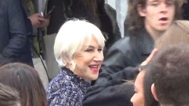 'Helen MIRREN @ Paris Fashion Week 1 october 2017 show L\'Oréal / Balmain #PFW'