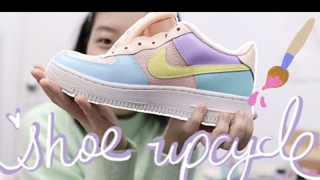 'CUSTOM Pastel Nike Air Force 1 (90s vibes) DIY (THRIFT FLIP SHOES!?)'