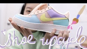 'CUSTOM Pastel Nike Air Force 1 (90s vibes) DIY (THRIFT FLIP SHOES!?)'