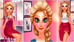 'Princess Frozen Elsa Ice Queen Makeup Time Dress Up Makeover Game Online for Girls'