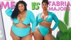 'FASHION TO FIGURE X TABRIA MAJORS SWIMWEAR COLLAB TRY ON HAUL! | BEST SWIMSUITS FOR PLUS SIZE!'