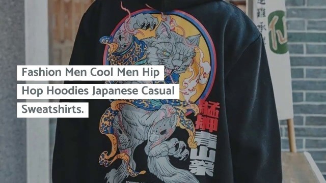 'Fashion Men Cool Men Hip Hop Hoodies Japanese Casual Sweatshirts Streetwear Men Women Loose'