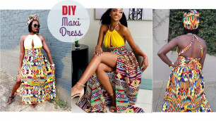 'How to sew-DIY KENTE MAXI DRESS (African print)'