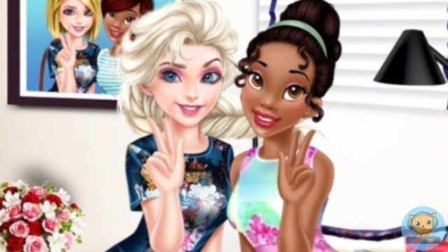 'Elsa And Tiana Bffs - Frozen Disney Princess Shopping Dress Up Games for Kids - 4jvideo'