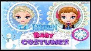 '♡ Disney Frozen Games  - Baby Elsa and Anna Costumes Cute Dress Up Game For Girls'