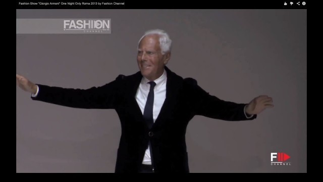 'Fashion Show \"Giorgio Armani\" One Night Only Roma 2013 by Fashion Channel'