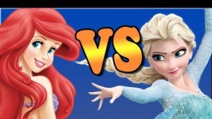 'Ariel Mermaid VS Frozen Elsa. Princess battle Dress UP game for girls'