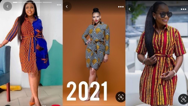 'New 2021 Ankara Shirt Dress For Beautiful Ladies:African Fashion'