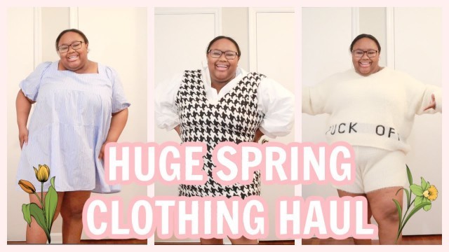'HUGE PLUS SIZE SPRING TRY ON CLOTHING HAUL 2021 | FASHION TO FIGURE, ASOS, NASTY GAL, RIVER ISLAND'