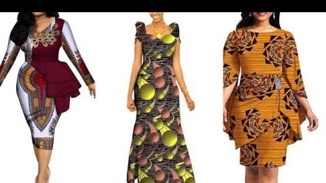 'African Print Dresses for Women Ankara Dashiki Richie Bazin Dresses African Fashion Styles for Women'