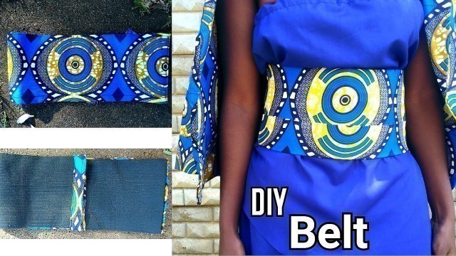 'DIY Ankara Wax African Print BELT with Elastic'