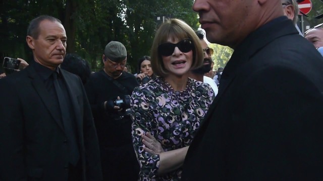 'Anna WIntour after Giorgio Armani Show / Milan Fashion Week ss19'