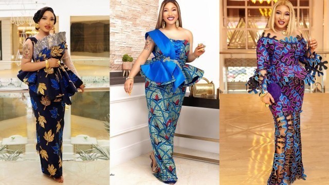 'Tonto Dikeh Ankara African Print Fashion lookbook || Ankara Styles 2021'