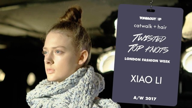 'Catwalk hair: Twisted top knots for Xiao Li at London Fashion Week AW17'