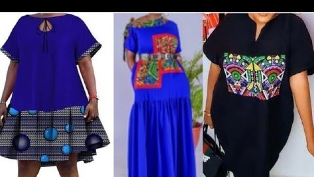 'Latest #African Print Styles Of Ankara Mix With Plain Fabrics, 2021 Aso Ebi Styles For Amazing Ladie'