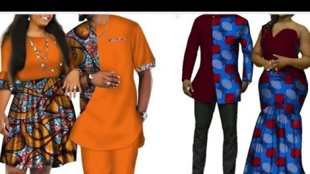 'African Couple Outfits Men and Women Matching Clothing Dashiki Wax - African Fashion Styles'