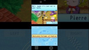 'Harvest Moon Sunshine Islands DS Random Events - Dedicated Follower of Fashion'