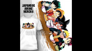 'Japanese Anime Heroes Unisex T Shirt Lelaki Kemeja Lelaki T Shirt Men Fashion  Tshirt Women Baju'