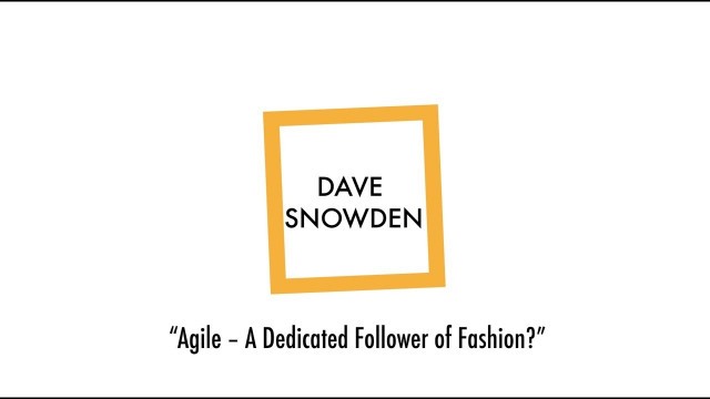 'Lean DUS #39 mit Dave Snowden: Agile – A dedicated follower of fashion?'