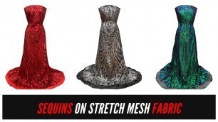 'Best Sequin Fabrics | Sequins on Stretch Mesh Fabric | African Fashion | New York'